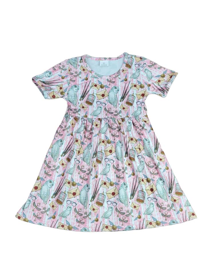 Wizard World Short Sleeve Milk Silk Dress for wholesale by Great Lakes Kids Apparel