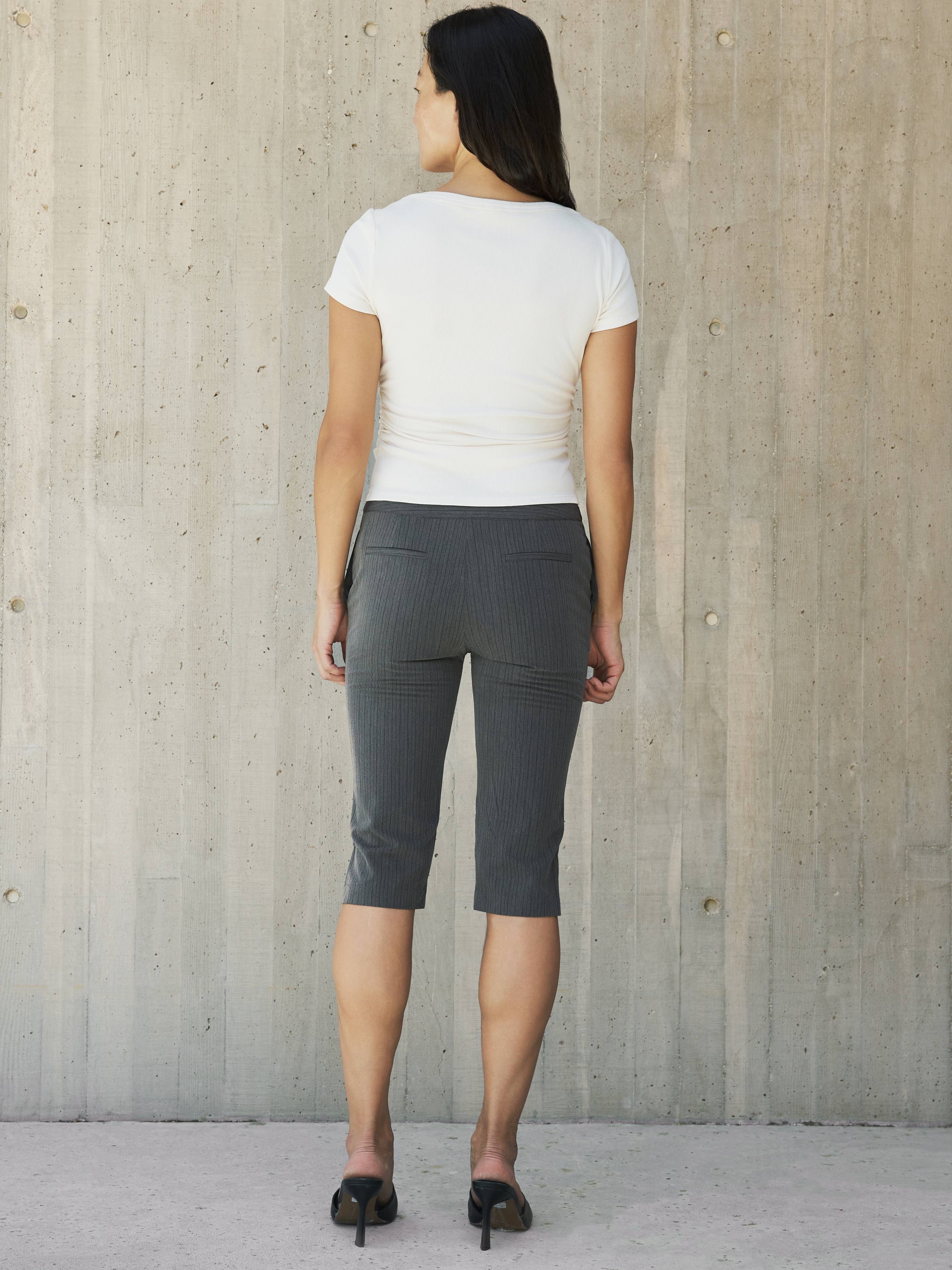 MOD REF - Wholesale Pants - Women's - The Ginny Capri Pants | Pinstripe Capri Pants9