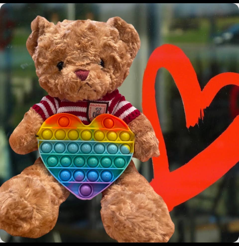 AlexisandGreenberg – wholesale Stuffed/plush toy – Kids & baby – Fidget Teddy Bear Plush with Fidget Heart !5