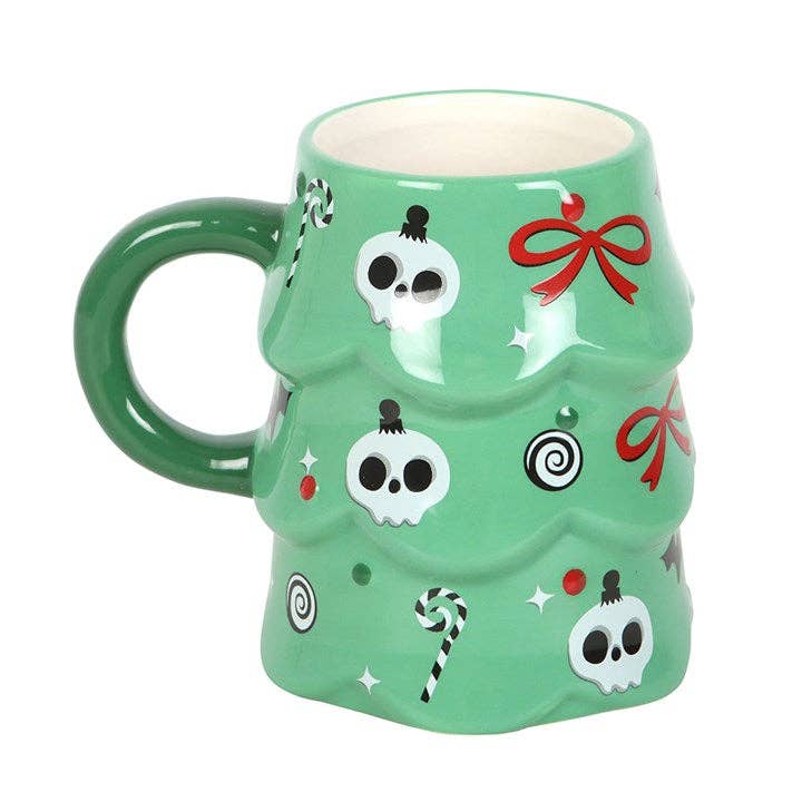 Something Different Wholesale - Wholesale Coffee mug - Merry Creepmas Gothic Christmas Tree Mug1