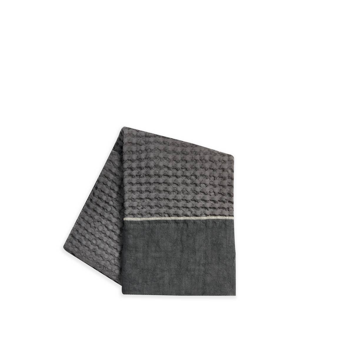 BUSATTI - Wholesale Tea Towel - Cotton honeycomb towel with 1 linen border5