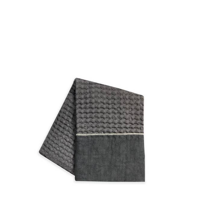 BUSATTI - Wholesale Tea Towel - Cotton honeycomb towel with 1 linen border5