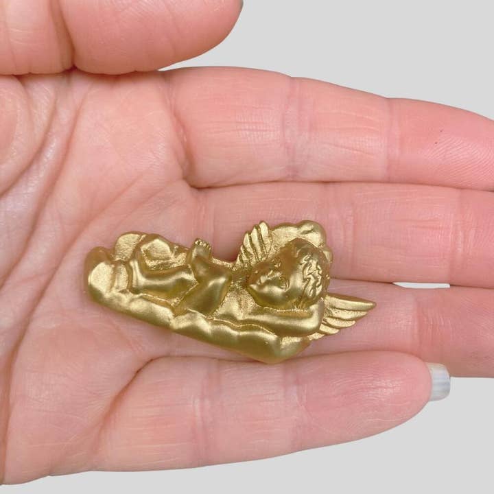 Factory Direct Craft - Wholesale Christmas decoration - Mini Flat Back Resin Cherub Angel - Select Color1