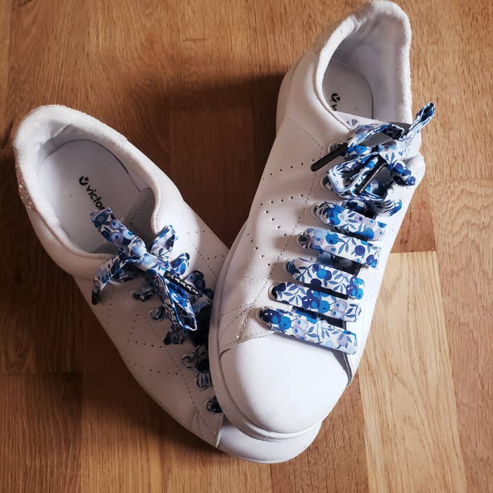 French Freluch - Wholesale Shoelaces - Unisex - Liberty fabric laces, Wiltshire Curacao pattern4