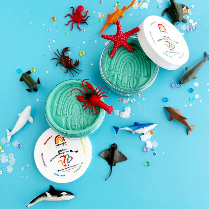 Earth Grown KidDoughs (KidDoughs by EGKD) - Wholesale Toy Set - Kids - Ocean Hidden Surprise KidDough - 4 oz
