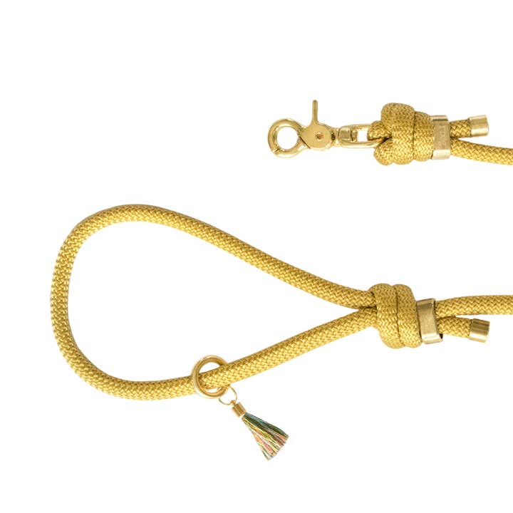 Laisse paracorde pour chien "Moutarde" pour la vente par Frimousse Dog