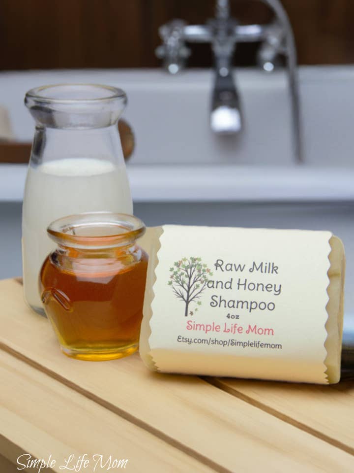 MILK HONEY SHAMPOO BAR - all natural, Handmade, cold processed shampoo, milk shampoo for wholesale by Simple Life Mom