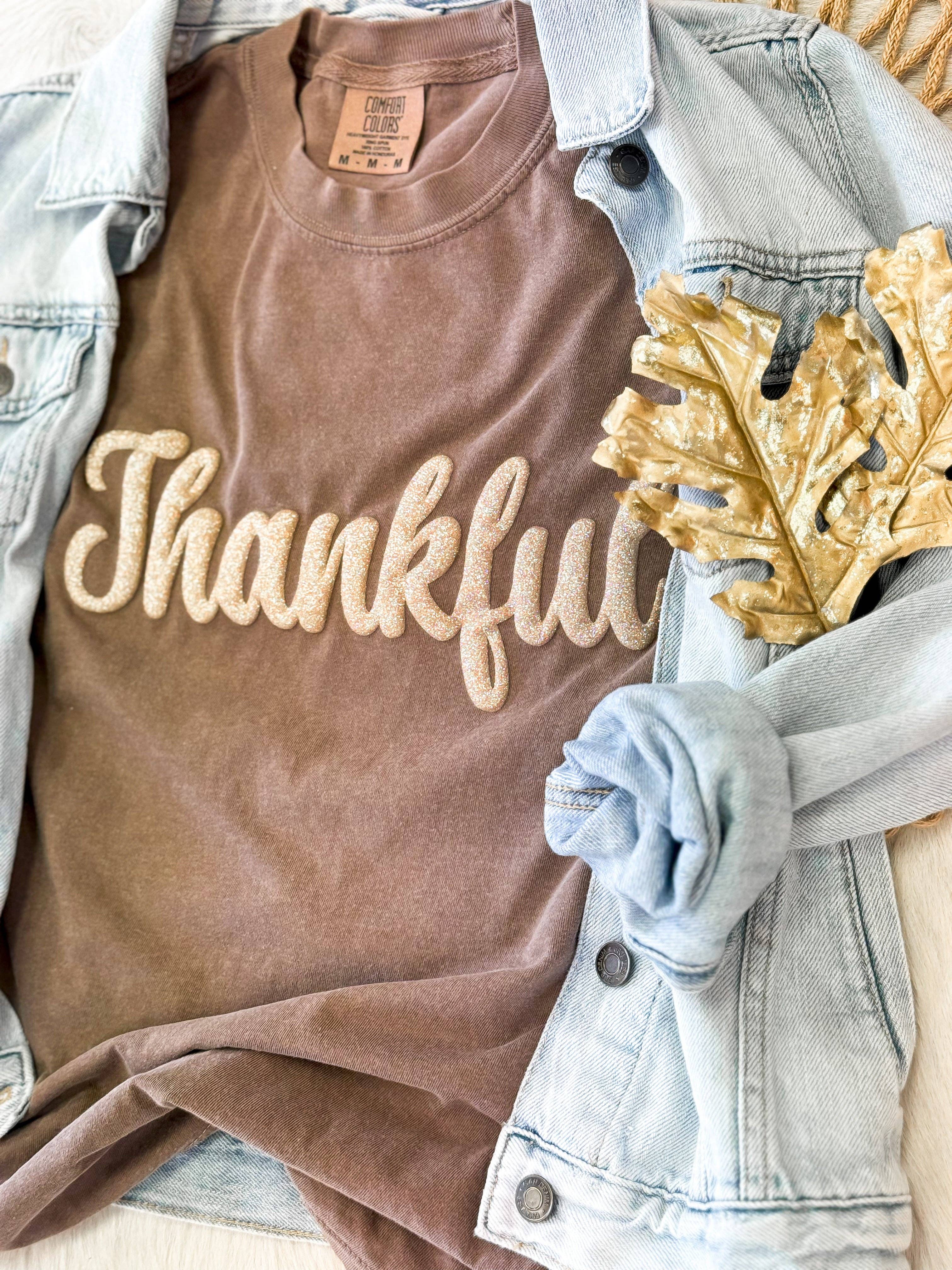 Hart and Hollow - Wholesale Screen Printed T-Shirt - Women's - Thankful Puff Tee1