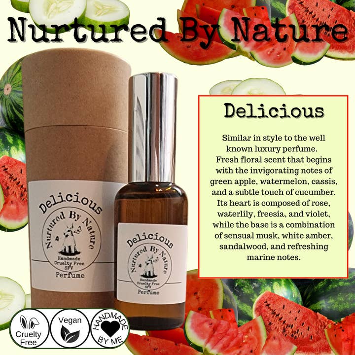 Delicious Perfume 50ml for wholesale by Nurtured By Nature SFV