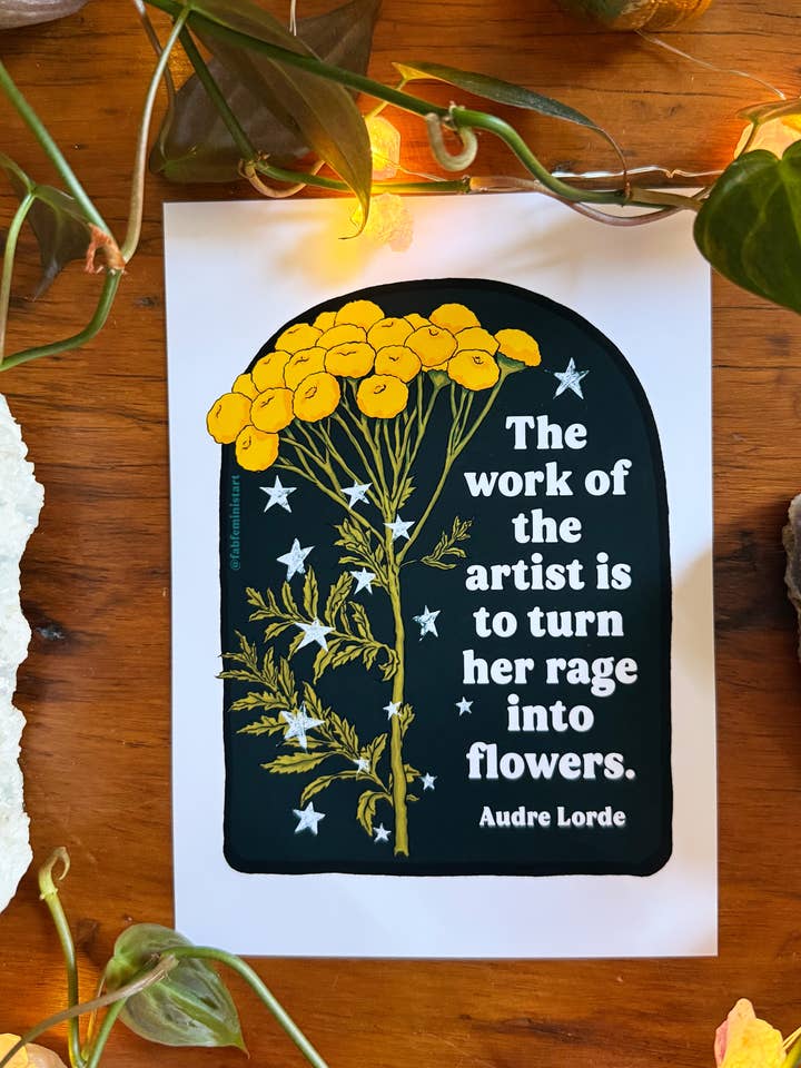 Stampa di Audre Lorde: L'opera dell'artista per la vendita all'ingrosso da parte di Fabulously Feminist