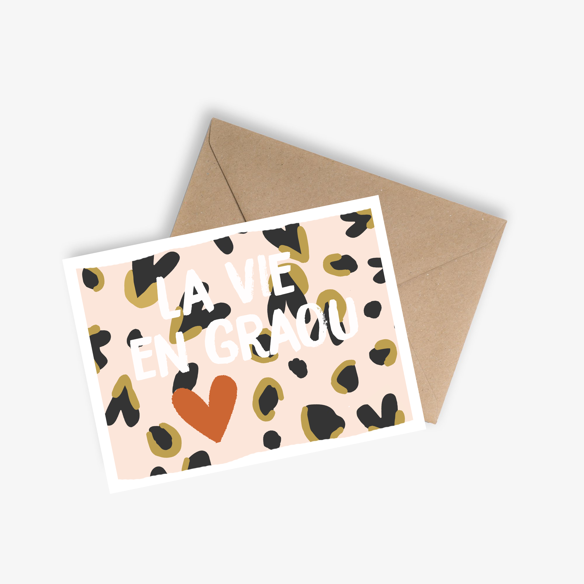 LE PAPIER GRAPHIQUE – wholesale Love card – La Vie en Graou (Life in Graou) - Simple card4