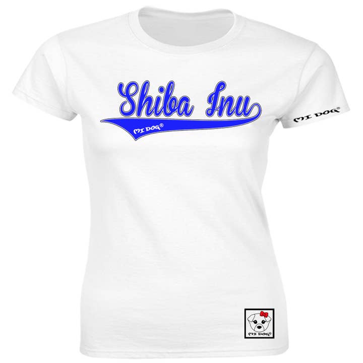 Shiba Inu Dog Breed Blue Text for wholesale by MI DOG
