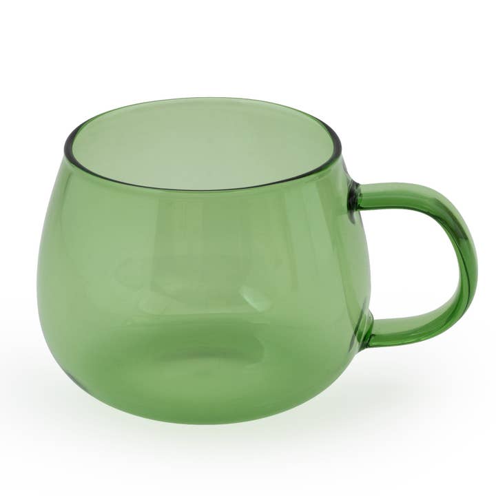 Candlelight Products Ltd - Wholesale Coffee Mug - Glass Mug - Green 6PK1