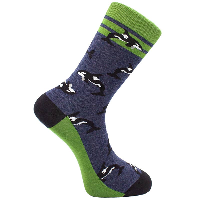 SomosOcéano - Vente Chaussettes – unisexe - Chaussettes bleues orques2