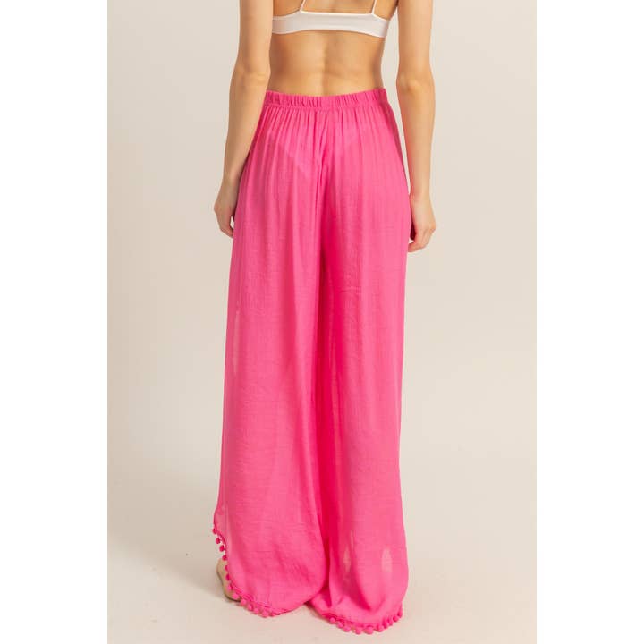 HYFVE - Wholesale Swim Cover Up - Women's - HF25A759-High-Waist Tulip Hem Coverup Flowy Pants