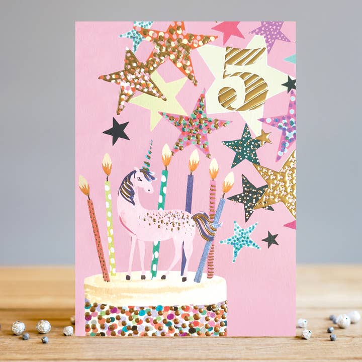 Louise Tiler – wholesale Birthday card – Age 5 Cake Birthday Card | Milestone Age | Kids Cards2