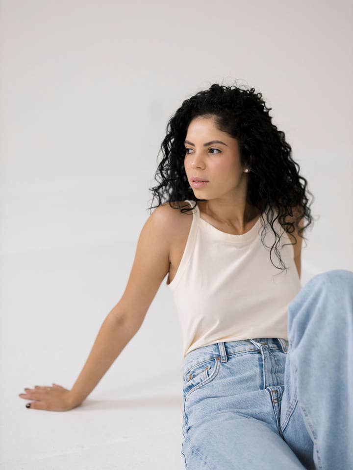 The Mom Tank in Natural, Base Layer, Basic Tank, Tank Top for wholesale by Polished Prints