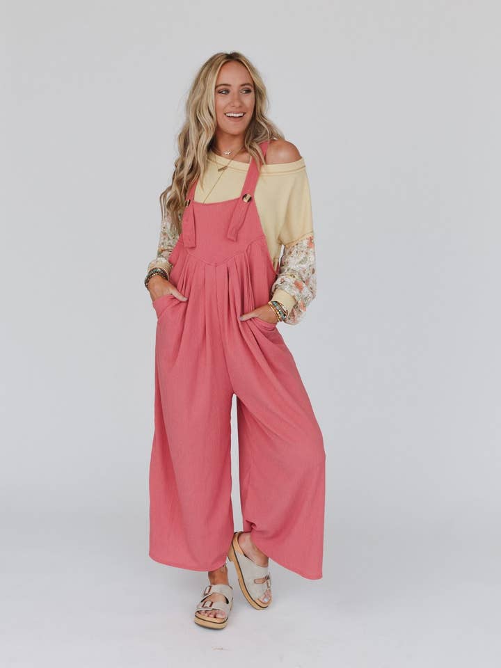 Three Bird Nest - Wholesale Jumpsuit - Women's - Serenity Wide Leg Jumpsuit - Marsala