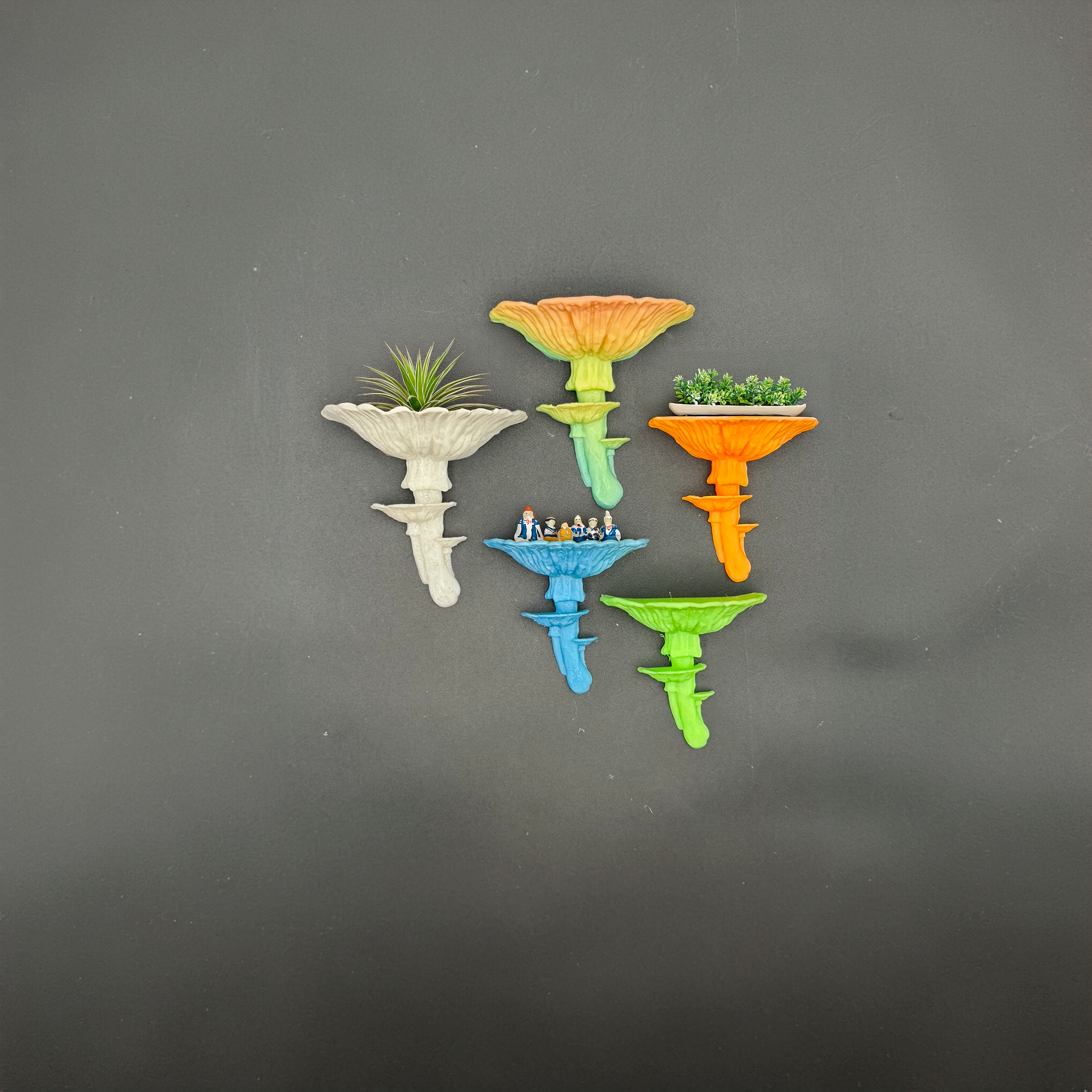 Brehmwood Creative - Wholesale Wall Mounted Shelf - Amanita Fungi Glowing Floating Shelf | Unique Decor Accent That Illuminates Your Space3