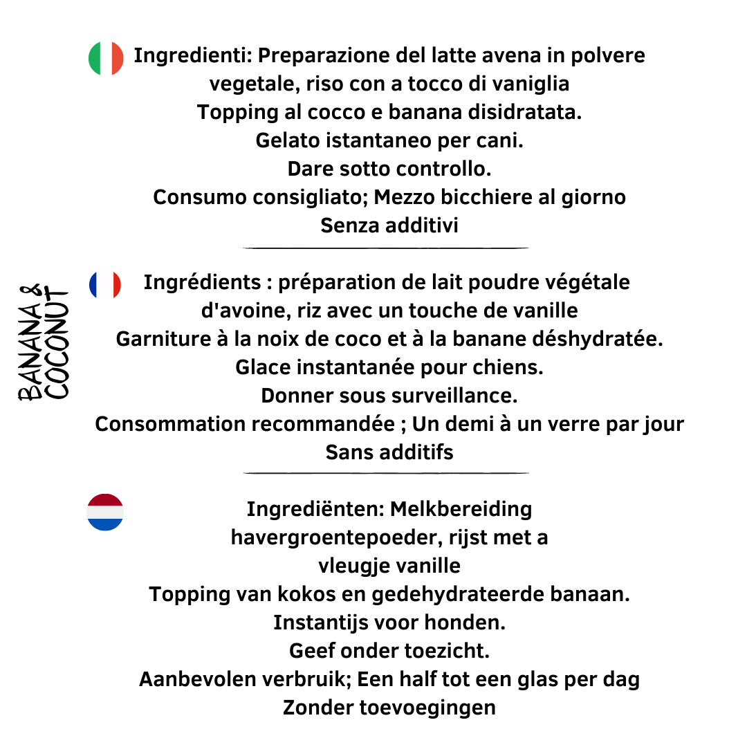 Waniyanpi - Wholesale Hondenkoekjes - Hond - DOG´S instantijs - kokos en banaan4