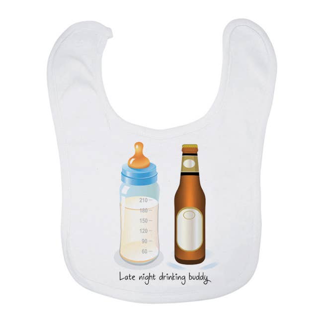 Baby Bib - Late night drinking buddy for wholesale by Mariasch Studios
