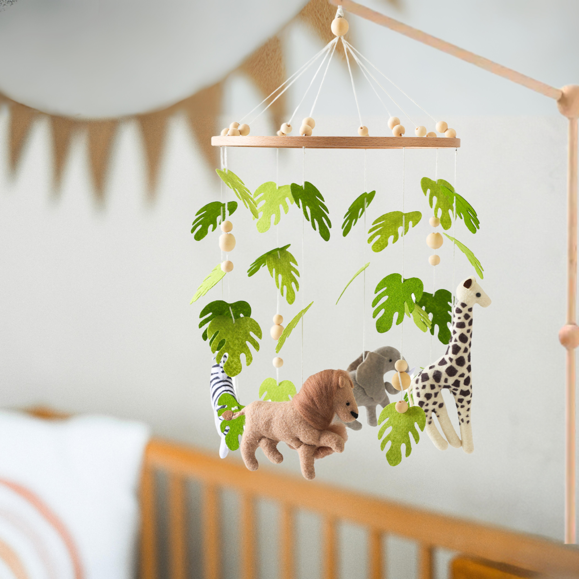 Joymaxx - Wholesale Baby Mobile - Handmade Baby Mobile Tropical Jungle | Felt & Wood 2