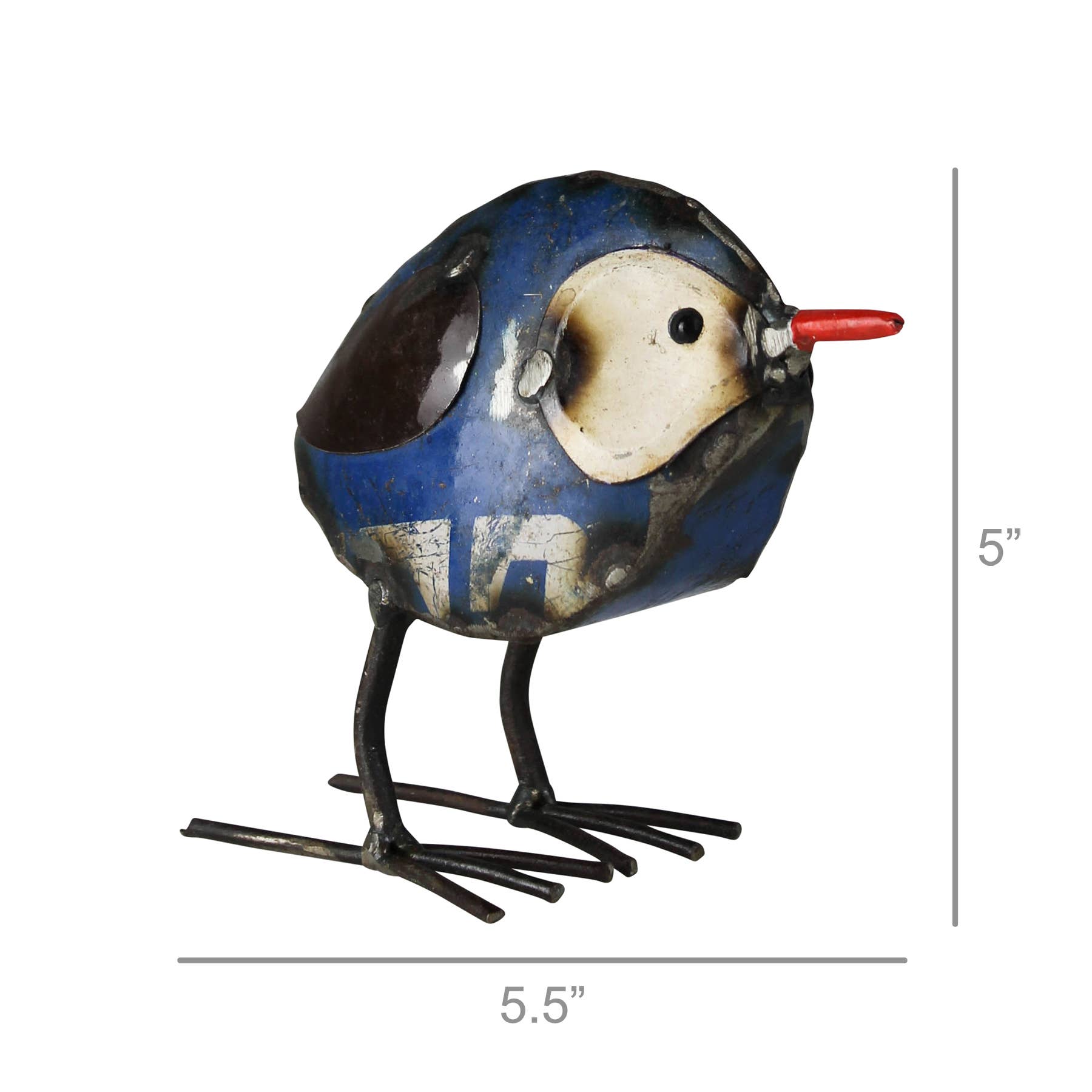 HomArt - Wholesale Decoratief beeldje - Vogels van teruggewonnen metaal, geassorteerd1