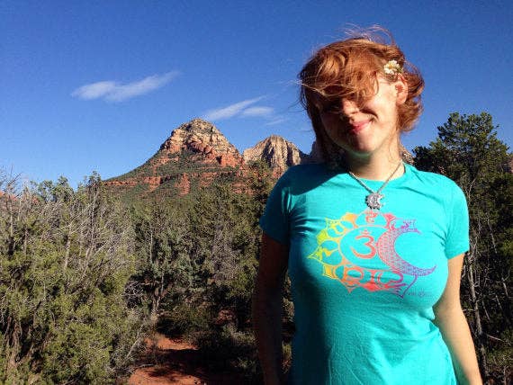 Enlighten - Wholesale Screen Printed T-Shirt - Women's - Sun And Moon Chakras Sacred Geometry Clothing by Enlighten0