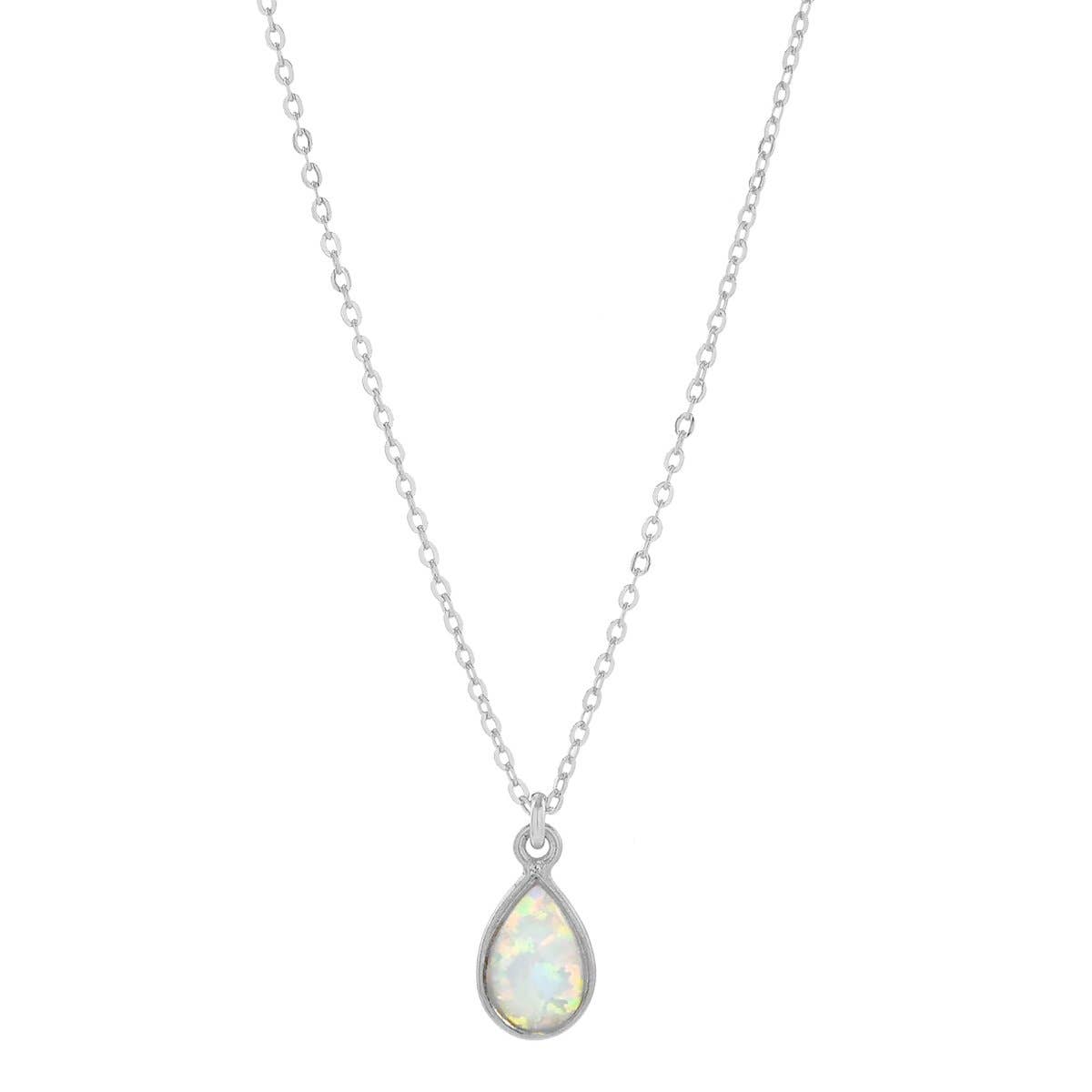 Ofina Jewelry - Wholesale Pendant/Charm Necklace - Elongated Teardrop Opal Necklace2