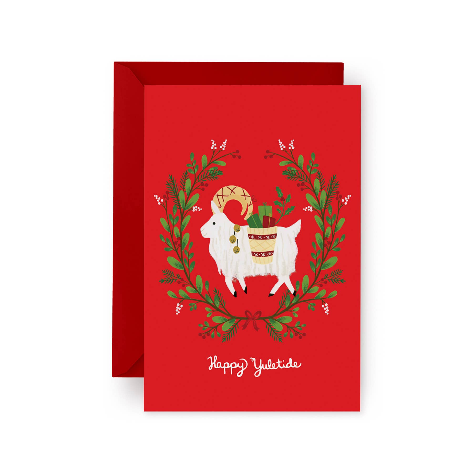 Hux Loves Honey - Wholesale Christmas Card - Yule Goat A6 FSC Certified Christmas Card