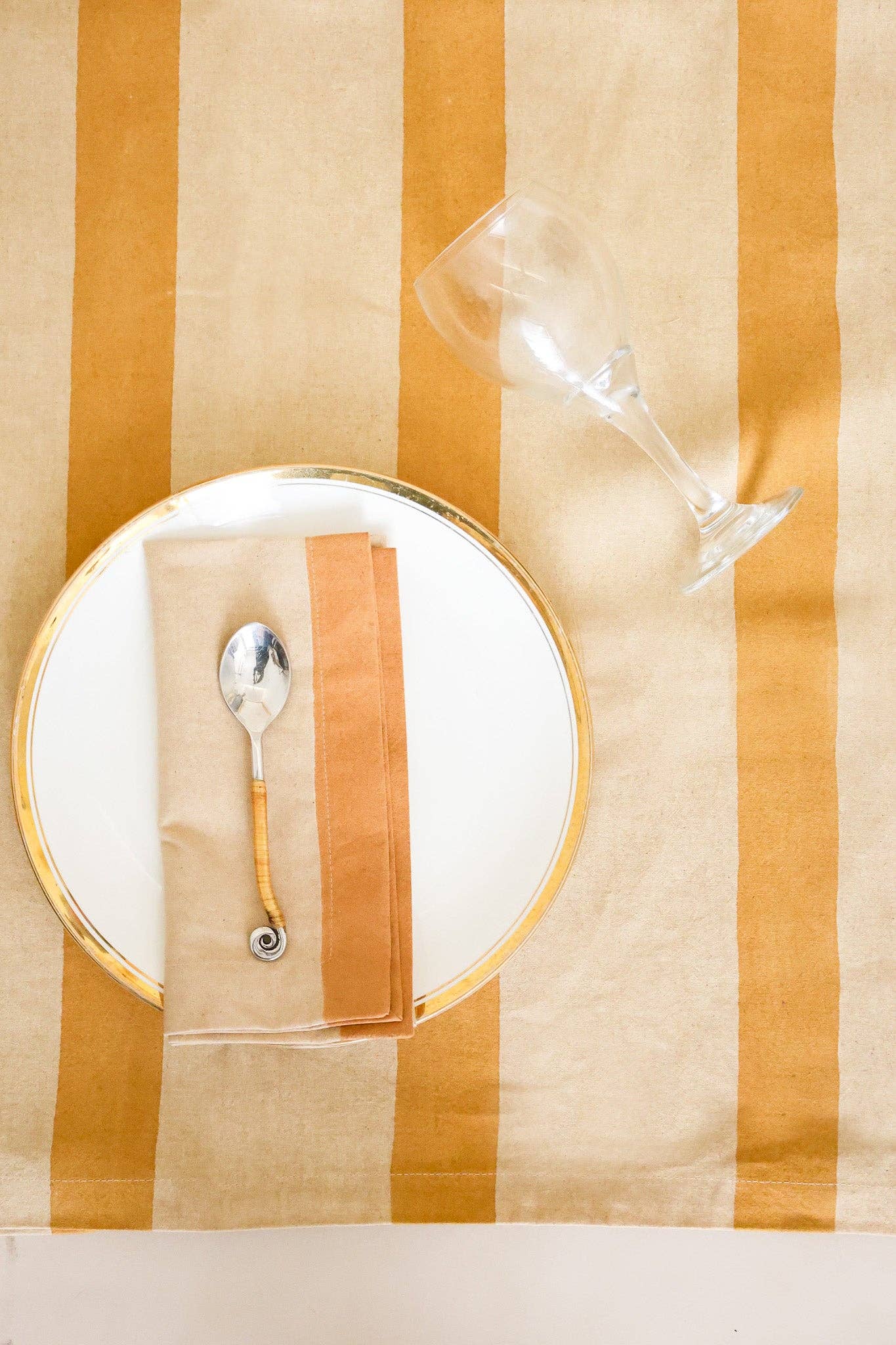 Ninéh - Venta al por mayor Manteles - ¡Oh! Mantel de Estampado a Rayas (Ocre)2