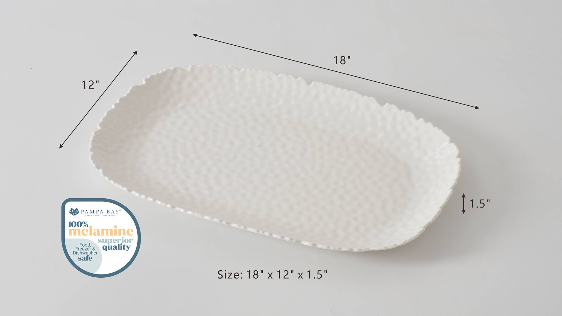 Pampa Bay – Engroshandel Fad – Ekstra stor serveringsfad i brudsikker melamin1