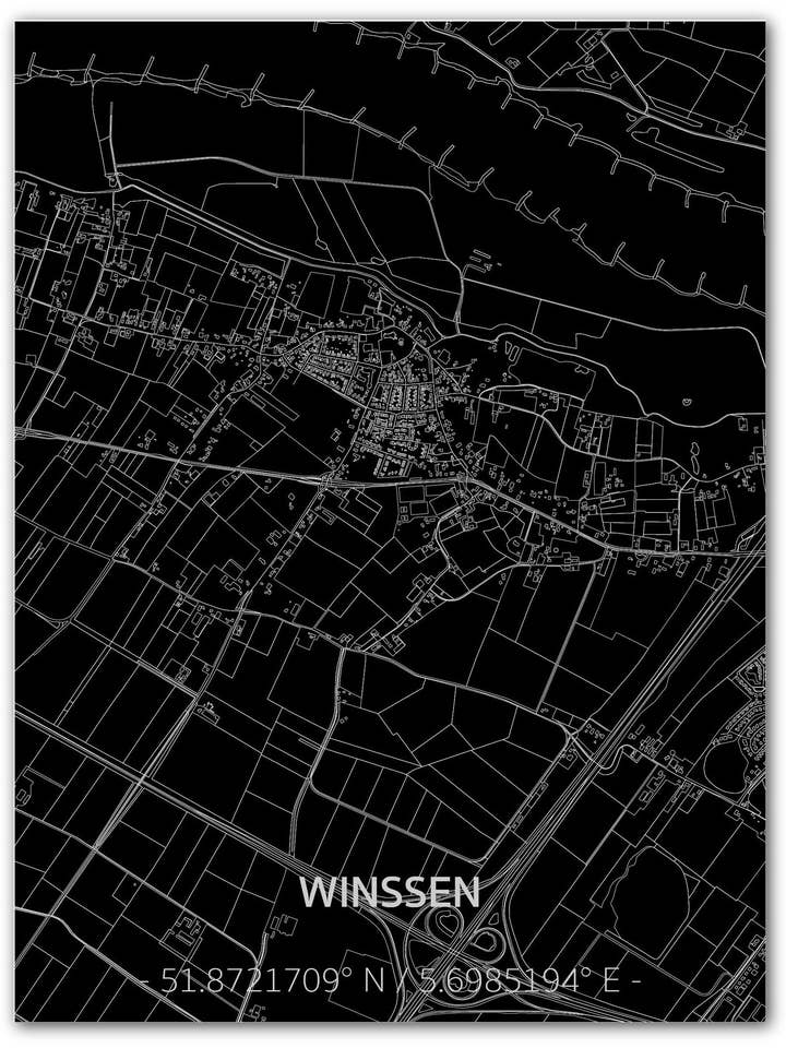 Citymap Winssen | Aluminum wall decoration for wholesale by Brandthout.