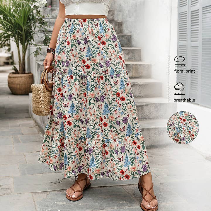 Blommig maxikjol avslappnad sommarklänning för wholesale av DREAM VERA APPAREL