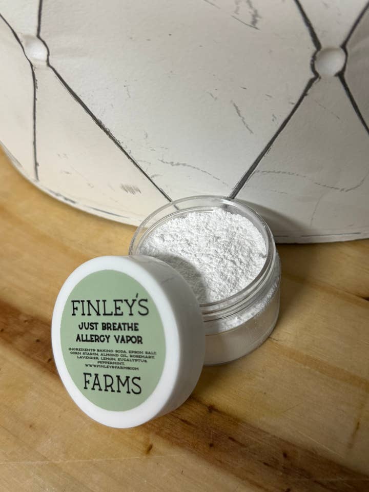 Finley’s Farms “Just Breathe” Allergy Vapor Powder for wholesale by Finleys Farms