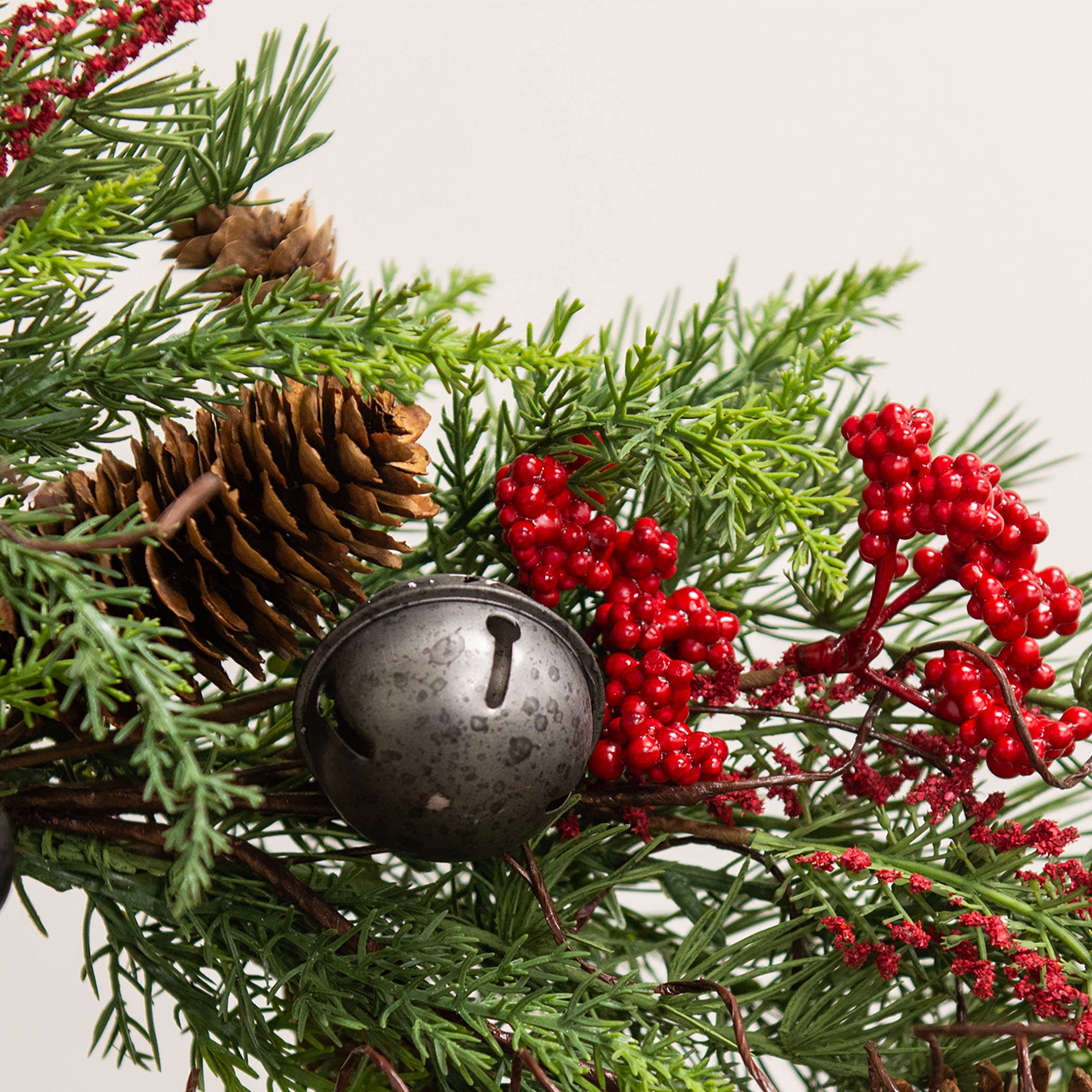 Saybrook Lane - Wholesale Wreath - Joyful Mixed Pine & Pepperberry Wreath - 22"2