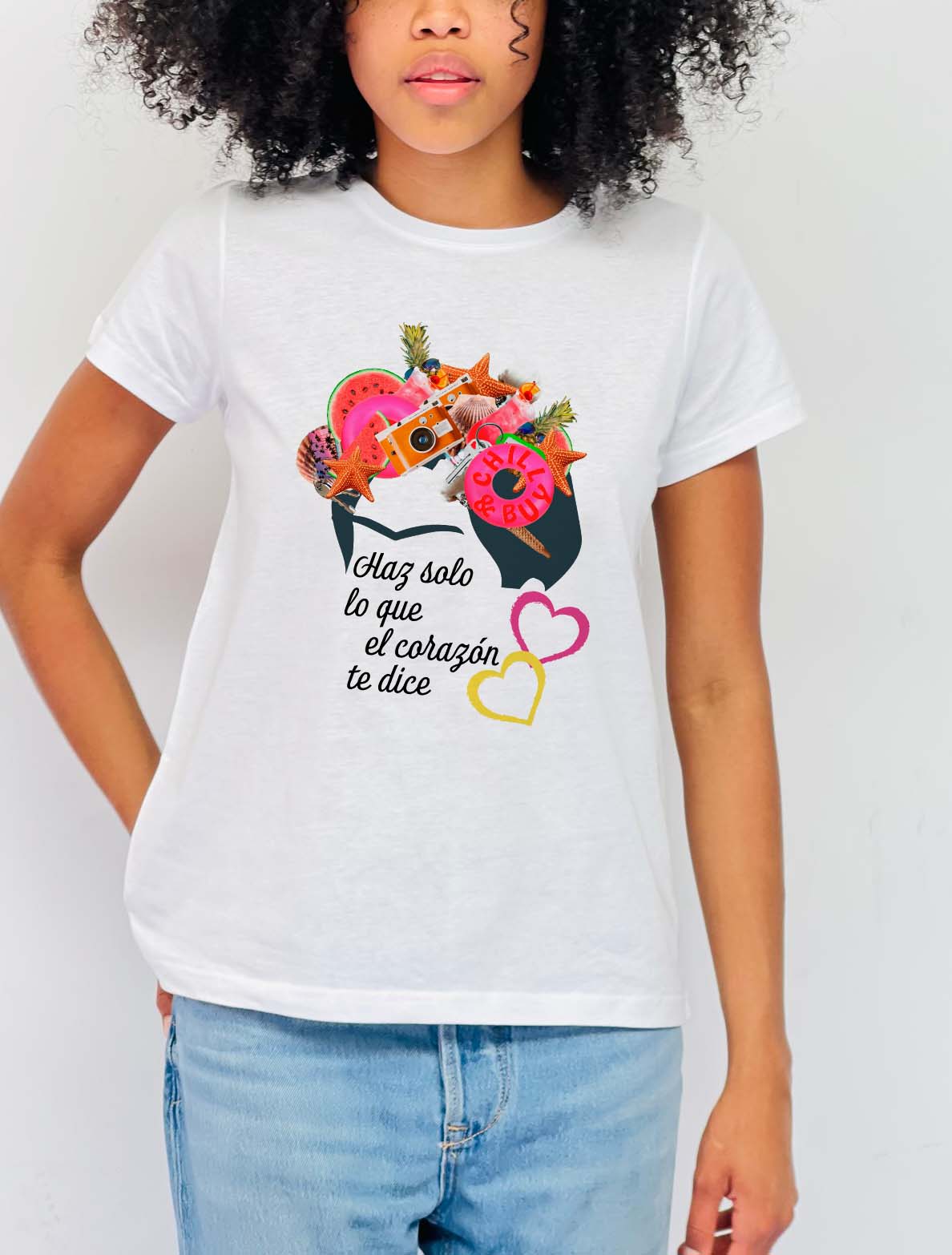 Blanco Frida Random basic t-shirt met ronde hals voor groothandel op Faire1