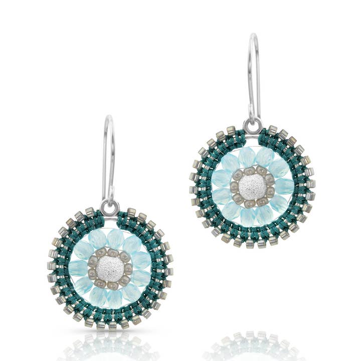 Tide Pool Silk Knotted Earrings for wholesale by Emma Louise LLC