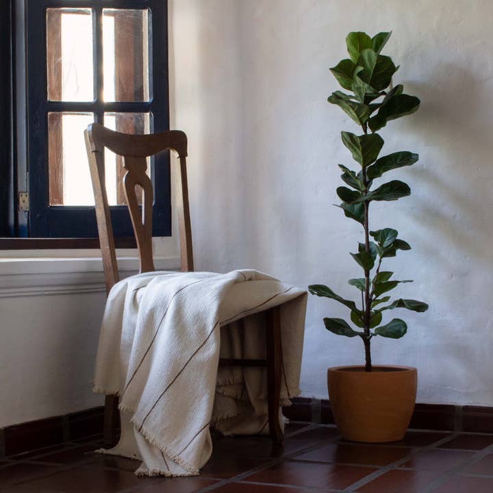 Under The Bough - Wholesale Throw Blanket - Línea Handloomed Cotton Blanket — Sepia1