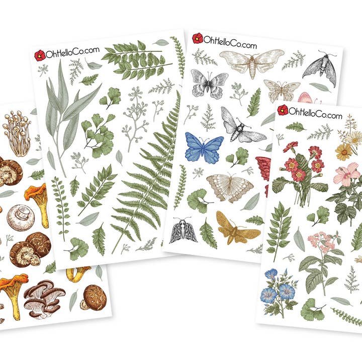 Vintage Botanical Variety Stickers for wholesale by Oh, Hello Paper & Gifts