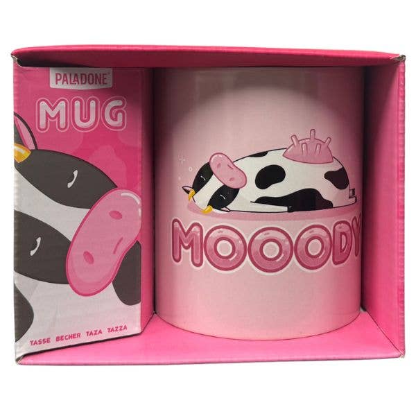 Paladone Glass - The Moooody Mug - 14OZ Ceramic Mug for wholesale by St. Louis Wholesale LLC