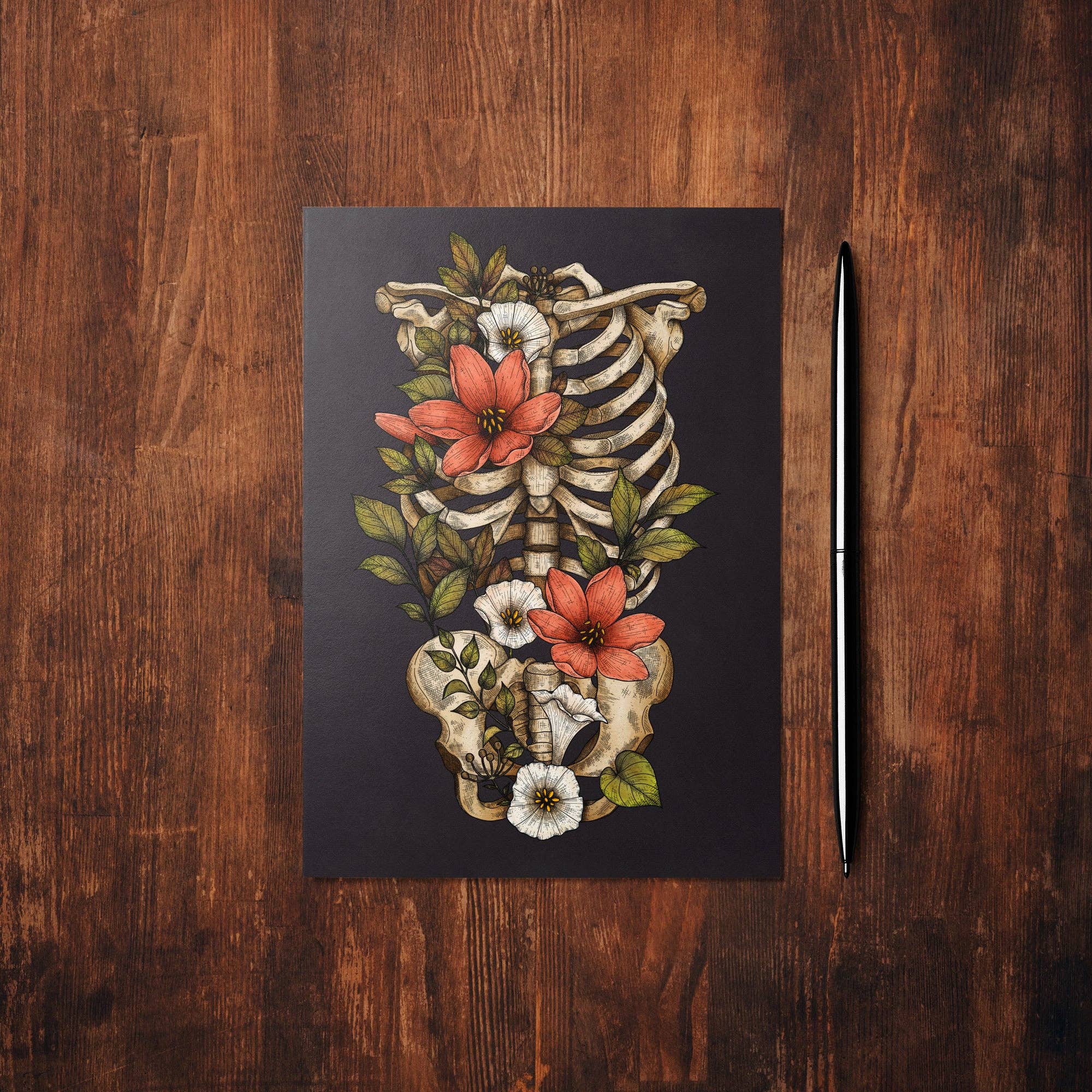 Print is Dead - Wholesale Postcard - Bloom and Gloom - Glossy Fine Art Postcard1