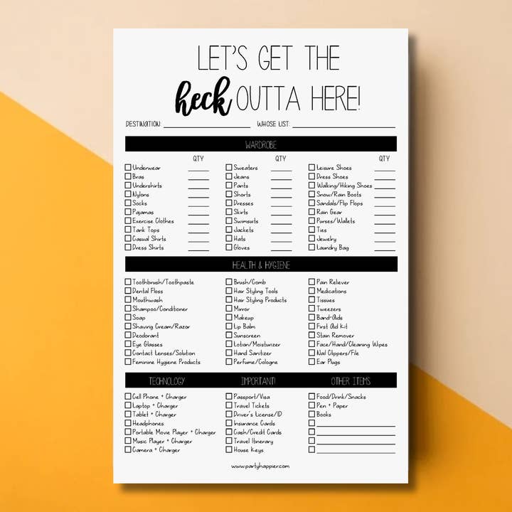 Let's Get The Heck Outta Here Notepad for wholesale by PartyHappier