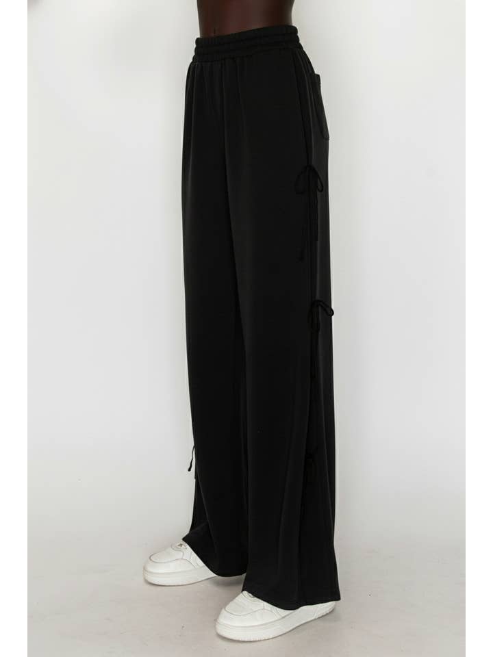 5besties inc - Wholesale Pants - Women's - SIDE RIBBON TIES PANTS