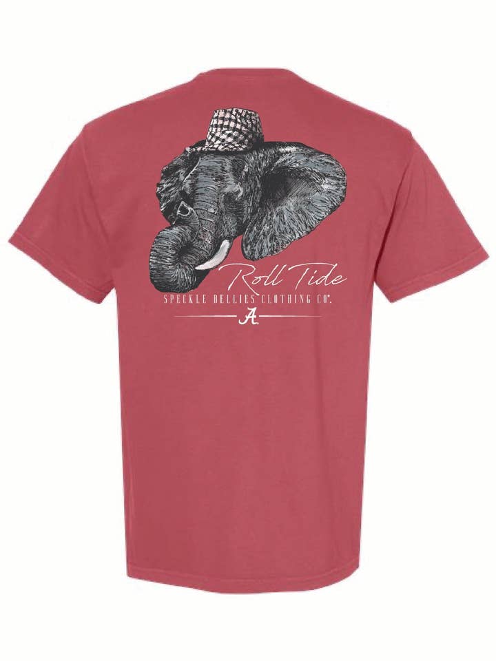 Houndstooth Elephant Tee for engroshandel hos Speckle Bellies Clothing Company