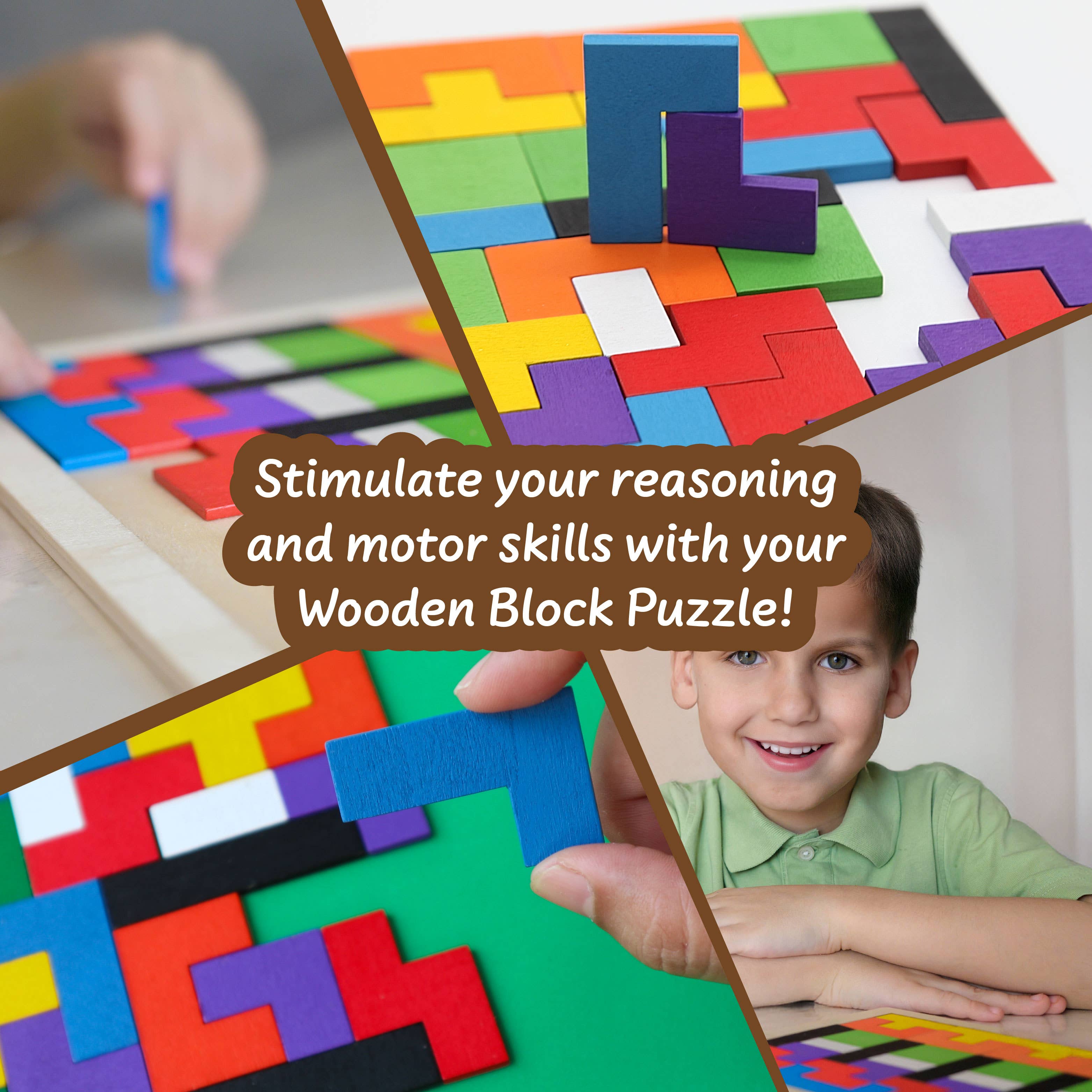 Science4you - Vendita all'ingrosso Giocattolo in legno - Bambini - Gioco in legno Tetris per bambini5