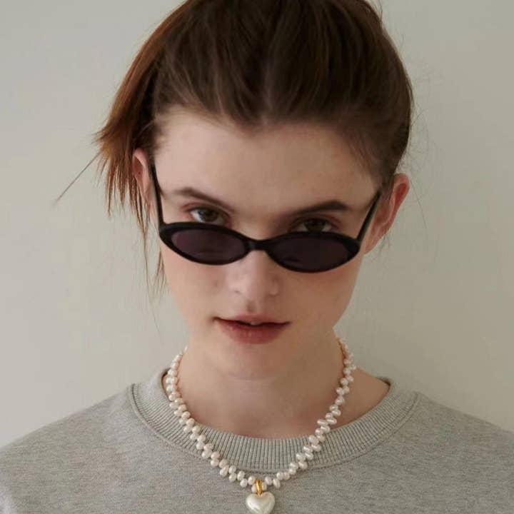 Agape 18K Gold Natural Pearl Heart Choker for wholesale on Faire