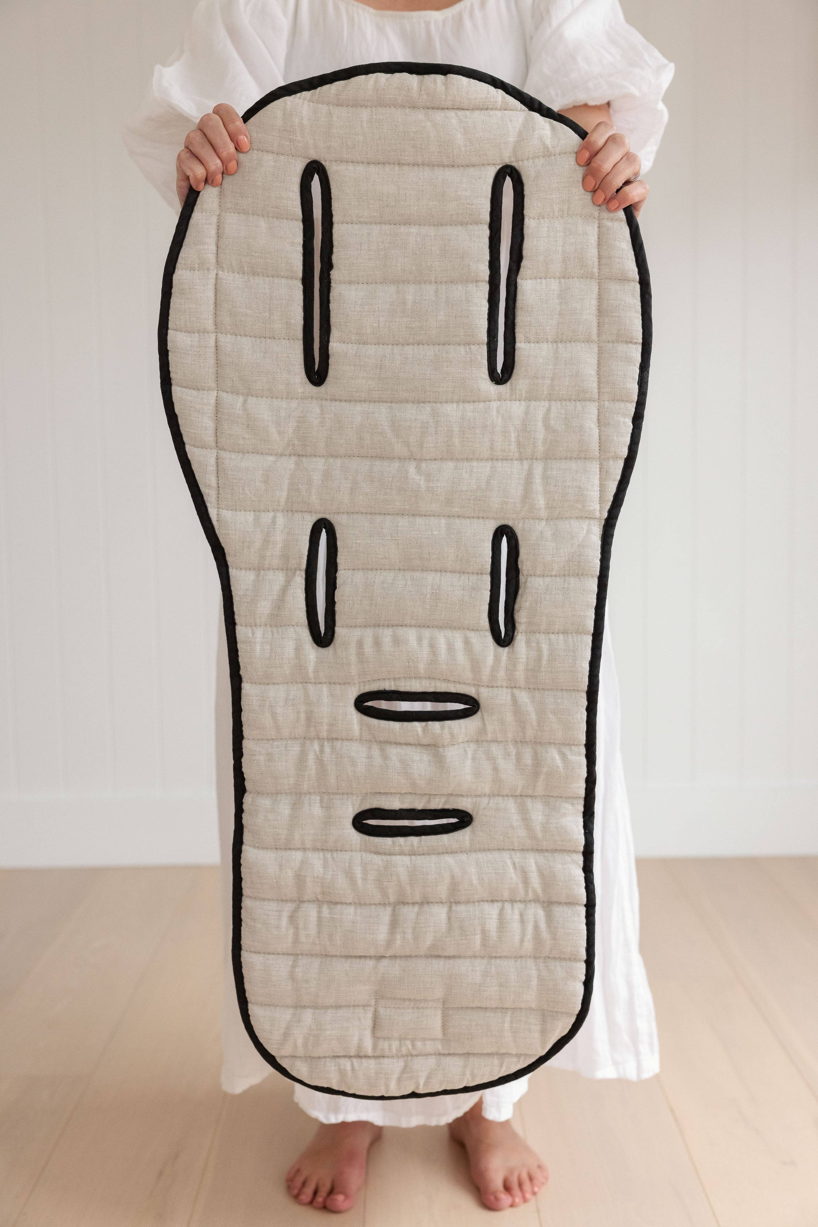 Flerfärgad Kol & Havre - Barnvagnsdyna - Randigt täcke för wholesale på Faire3