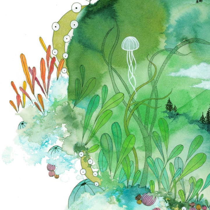 Melissa Moss Art - Venta al por mayor Ilustración - El mundo te espera - Impresión artística2