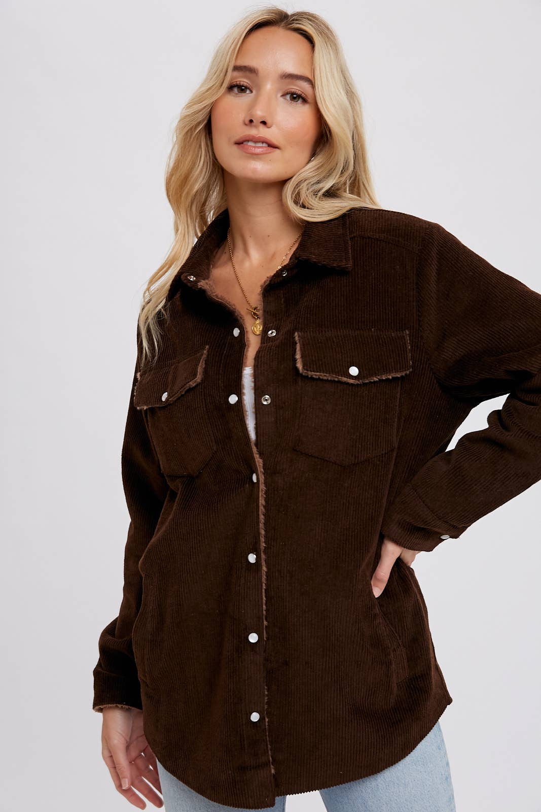 Bluivy - Wholesale Jacket - Women's - CORDUROY SHERPA-LINED JACKET35